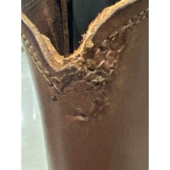 Durango Men’s Leather Harness Biker Cowboy Boots Farm Square Toe Size 11.5 Brown - Picture 6 of 11